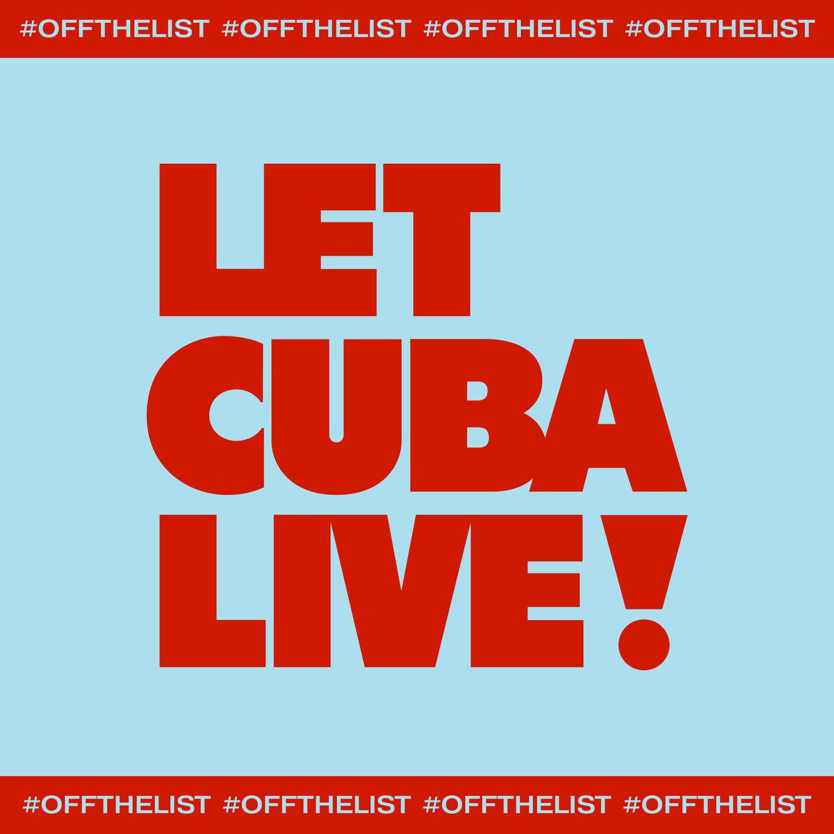 AlbaBlanco_BDN's tweet photo. Seguim exigint la fi del bloqueig i que #Cuba desaparegui de la llista de països terroristes #FueraDeLaLista #Ofthelist #CubaViveyVence https://t.co/EAJX010zae