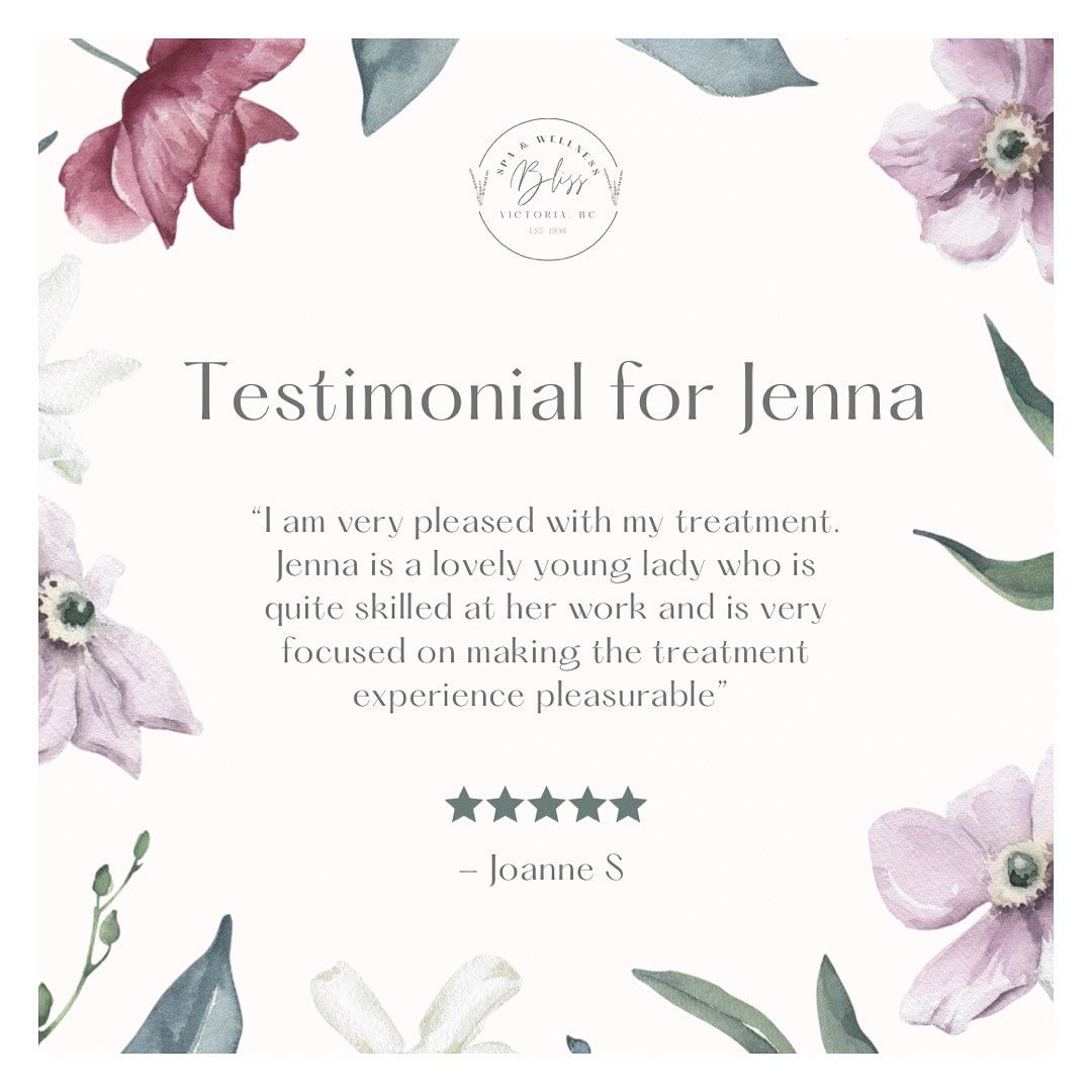 Jenna sure is wonderful at what she does, and we are forever grateful to have her apart of our team 💘✨

We have appointments available to book in this week! Come enjoy a pedicure, manicure, facial, spray tan, massage, or more with us 😍

#massagetherapy  #vicbc #greencirclespa