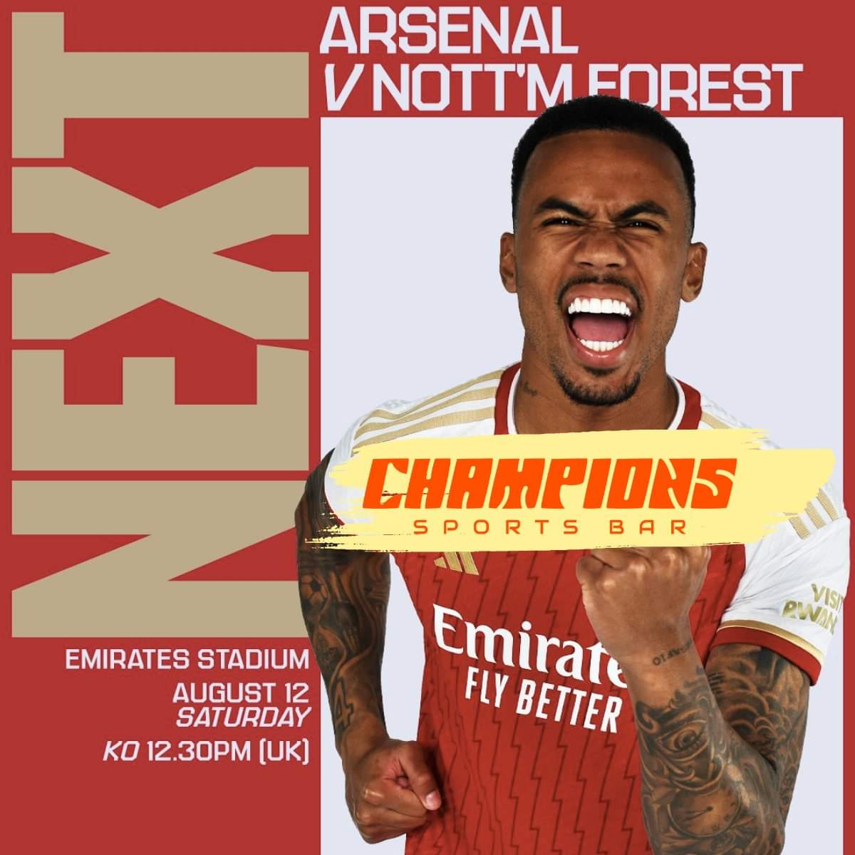 ChampionsSBar's tweet photo. Azi la 14:30 la Champions Sports Bar Brașov, avem zi plină de Premier League. Începem cu Arsenal - Nottingham Forest la 14:30! #ARSNOT #sportsbar #PremierLeague #livefootball https://t.co/UUbVaBsdrQ
