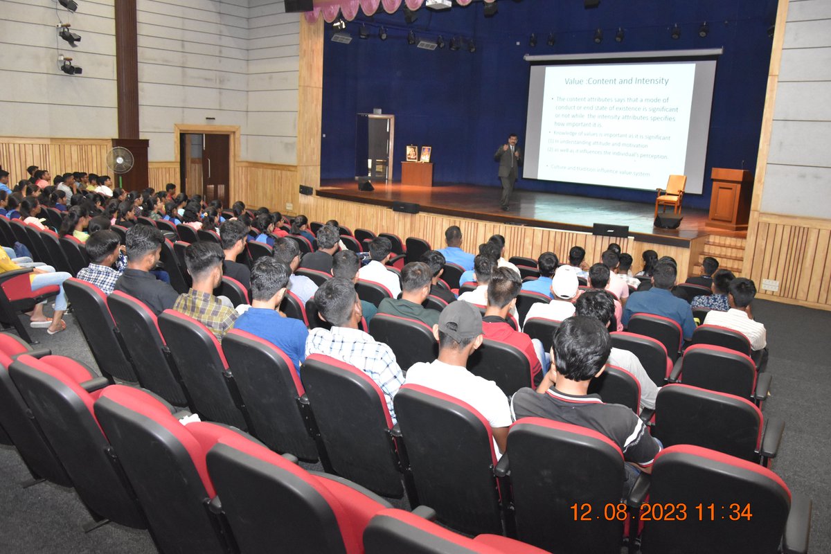 Day 5- Session II [12thAugust 2023 / 11:00am – 12:30pm]
Topic – “Universal Human values”
Speaker – Dr. Surendra Gole

#ssgmceshegaon #ssgmce #engineering #management #orientationprogram #inductionprogram #batch2023-24 #freshers#values #ethics #motivation #blogssgmce.in