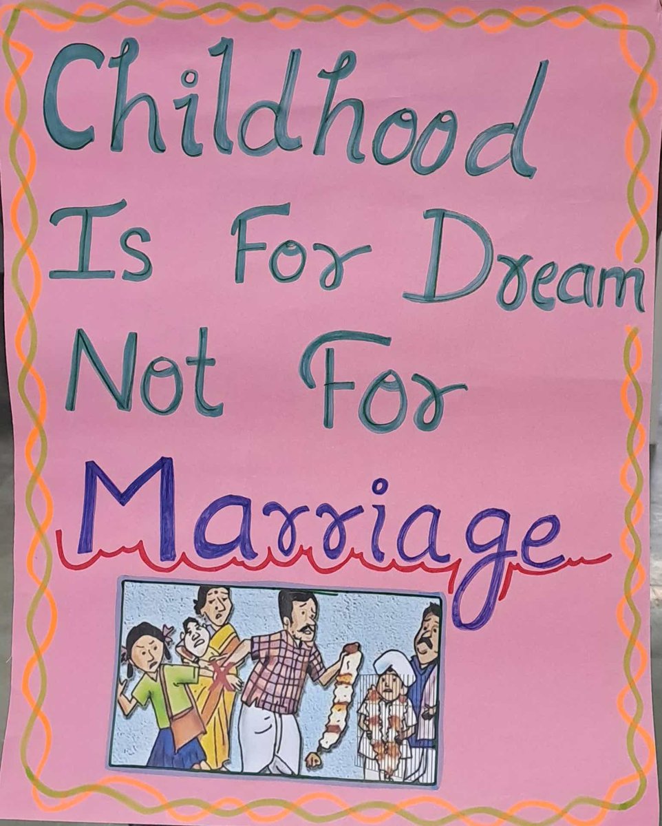 #BalVivahSeZmuktBharat

बाल - विवाह मुक्त समाज बनाना है।
हमे बचपन को बेड़ियों से बचाना है।।