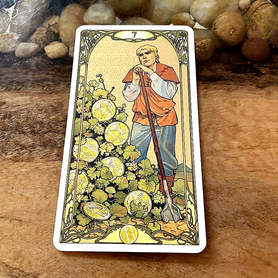 SymbolicTarot's tweet photo. Sprouting seeds of diligence and patience in today's hustle sprouts miracles tomorrow. Keep nurturing your growth, for the magic lies in the journey. #7ofPentacles #DiligenceMagic https://t.co/Fnn4yHELn6