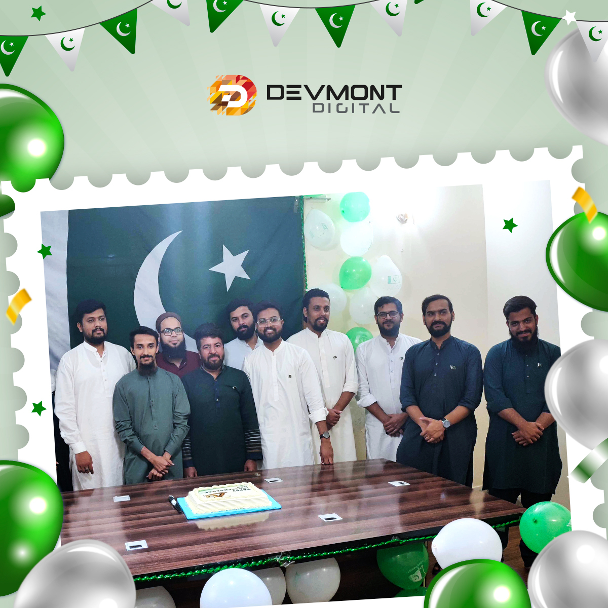 As we unfurl the flag of freedom, let's celebrate the remarkable journey of our beloved nation. Wishing you a joyous and memorable Independence Day from the entire Devmont Team. ✨ 🇵🇰

#PakistanDay #devmontdigital #independenceday2023 #teamdevmont