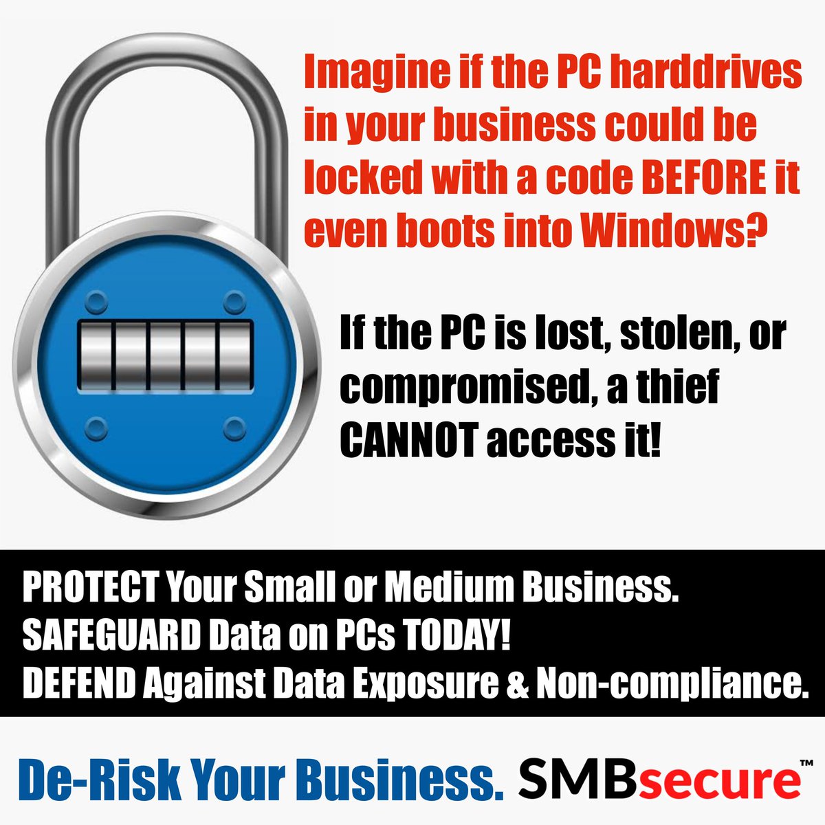 SMBsecureSA's tweet image. #AddSMBsecure to help secure data on your #business PCs.

Get fully managed #encryption
&amp;amp; #security for any small business or practice with #SMBsecure

Visit smbsecure.co.za

#DeRiskYourBusiness
