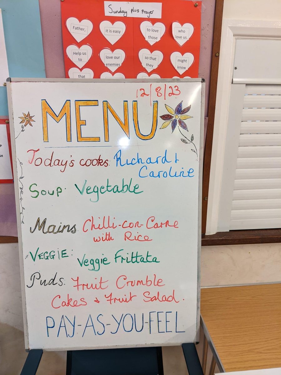 Roll up, roll up! Come and join us for a "pay as you feel" meal today!

Head down to Stamford Barnhill Methodist Church between 12-2 and enjoy this delicious 3 course meal!

The Pantry is also open from 10.30am 🍎🥕🍌🍓🥒

We look forward to seeing you!