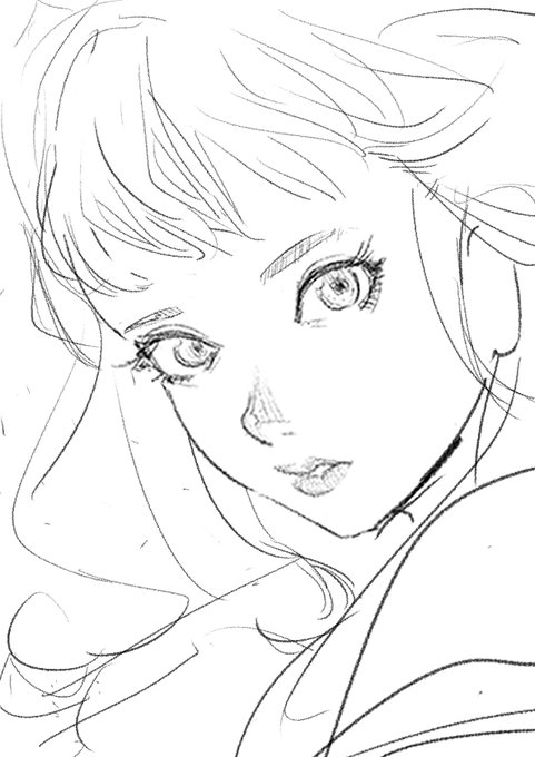 そして 髪のイメージ探しの迷宮入り #イラスト