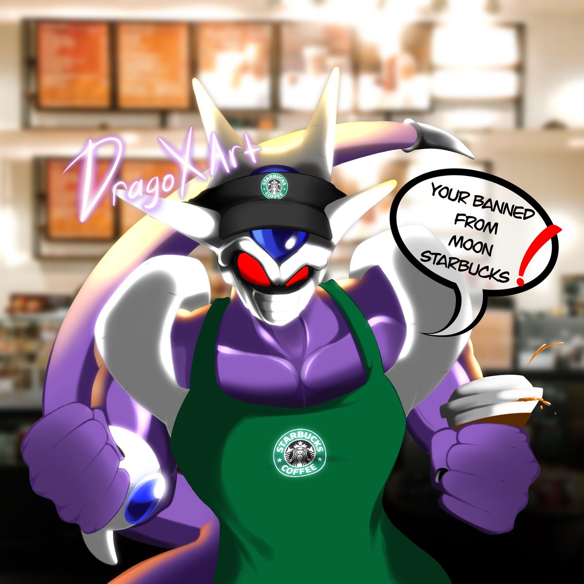 Dragomixin's tweet photo. Cooler has banned you from starbucks #coolerdbz #finalformcooler #DragonBall #dragonballz #dragonballsuper #dragonballfanart #lythero #cooler #digitalart #digitalpainting #dbz #dbzfanart #starbucks #fighterz https://t.co/o5kvWscfTg