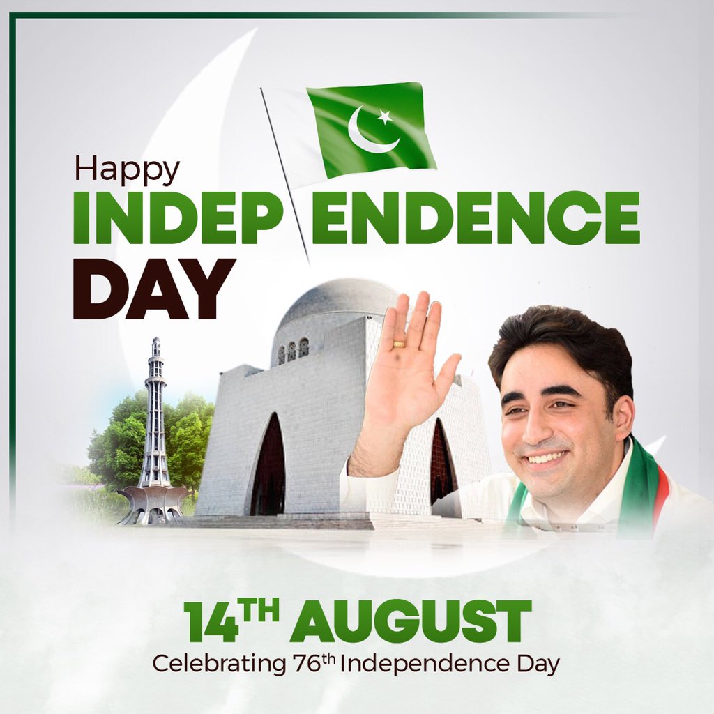 TalalChandio's tweet photo. Commemorating the spirit of freedom and unity on this special day! 🇵🇰 Let's celebrate the progress and diversity of #HumSabKaPakistan, guided by the vision of @BBhuttoZardari and #PPP. Together, we embrace the legacy and look ahead to a brighter future. https://t.co/qMniKeJYWt