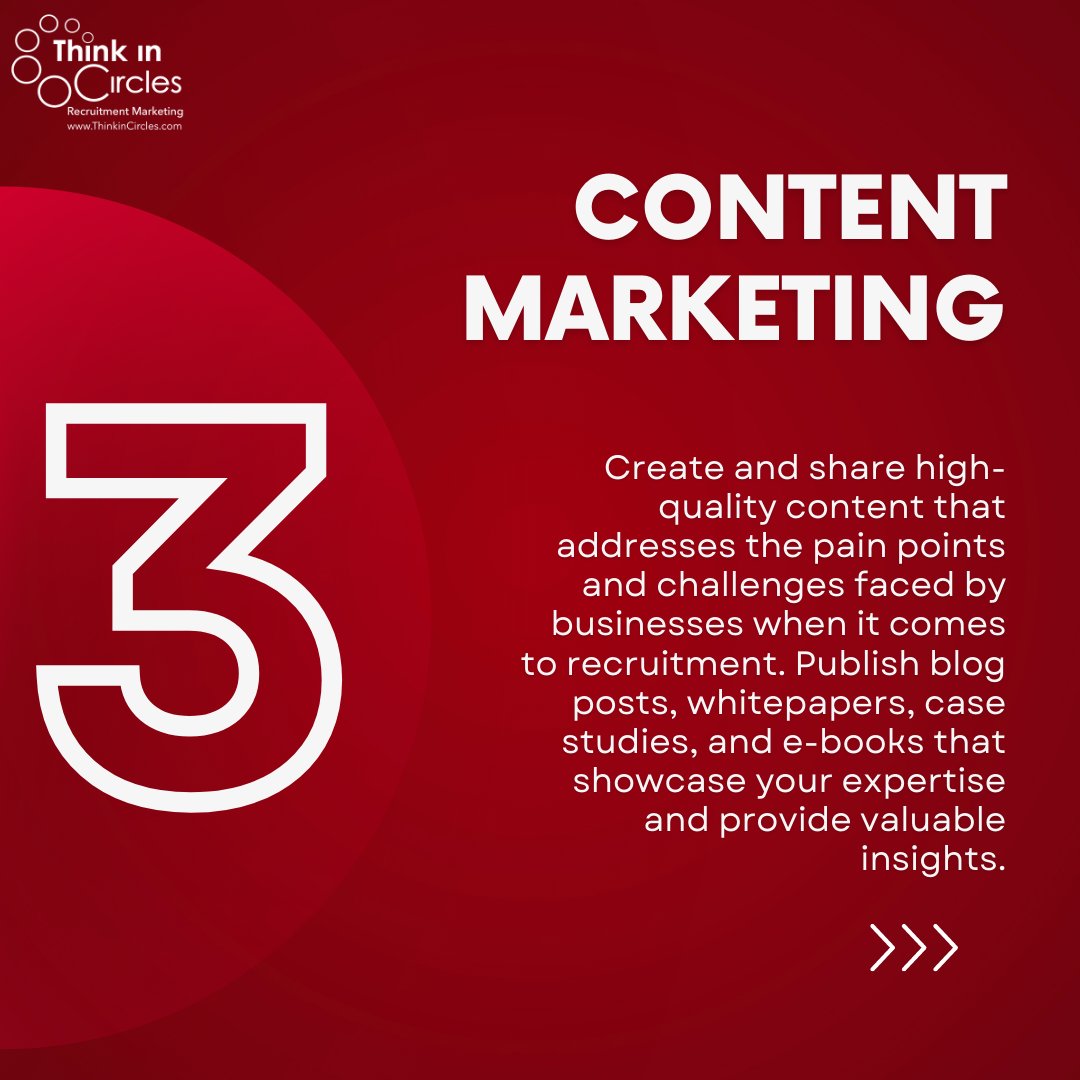 🙋 In our latest article Marketing Consultant, Chris Beechey, shares 10 effective B2B marketing strategies for recruitment.

📰 Why not read the full article here? thinkincircles.com/a-atarter-guid… 

#ThinkinCircles
#RecruitmentMarketing
#B2B
#B2BMarketing