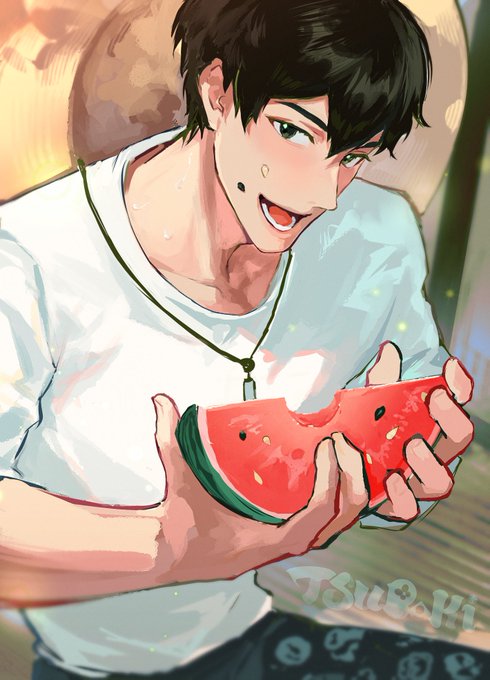 「hat watermelon」 illustration images(Latest)