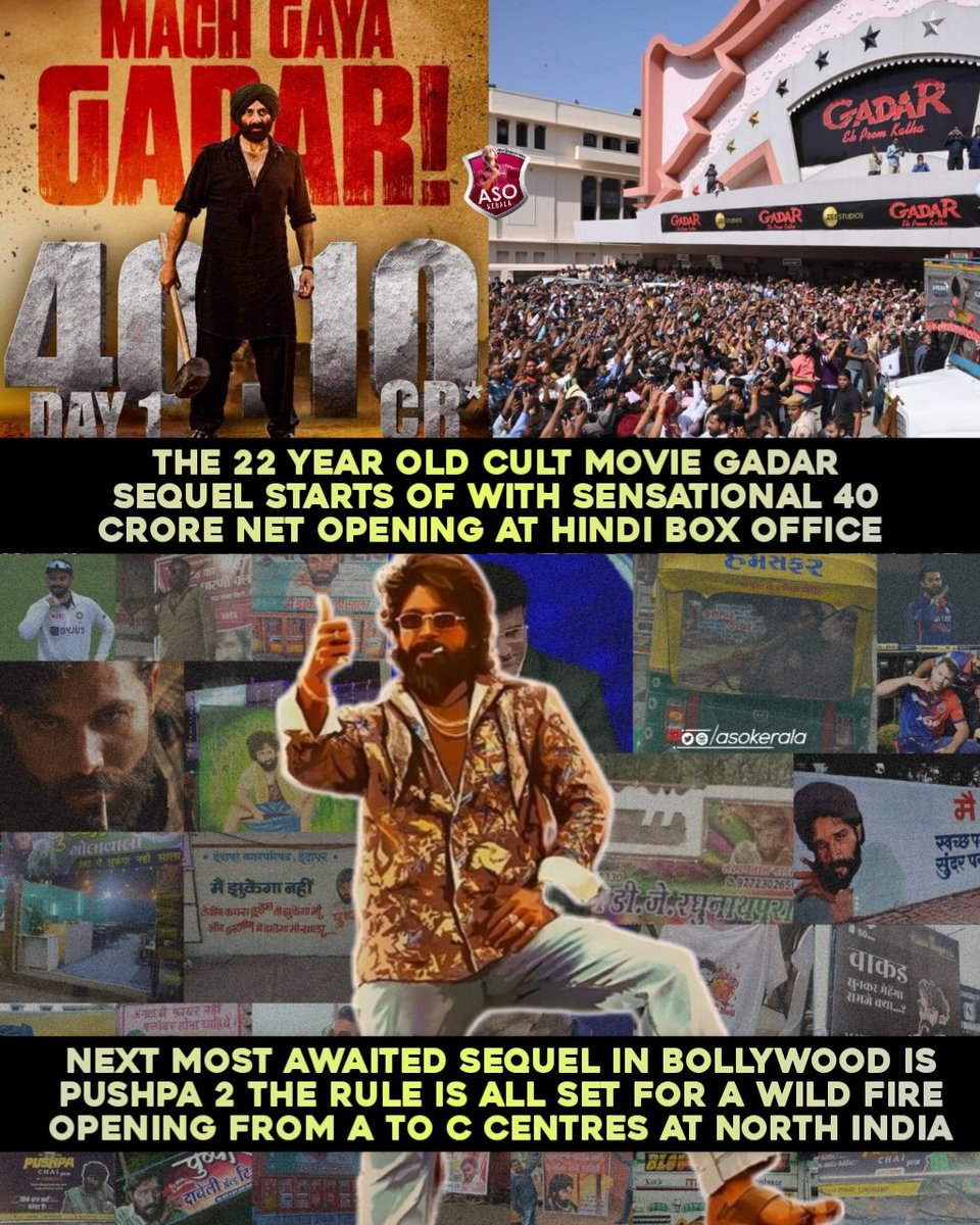 Adopted Son Of Kerala (@asokerala) on Twitter photo 2024 Theatre mein Ab RULE.. <a href="/alluarjun/">Allu Arjun</a> kaa.. 👑🔥
Predict #Pushpa2TheRule Hindi fd net.
#Gadar2 #AlluArjun 2024 Theatre mein Ab RULE.. <a href="/alluarjun/">Allu Arjun</a> kaa.. 👑🔥
Predict #Pushpa2TheRule Hindi fd net.
#Gadar2 #AlluArjun