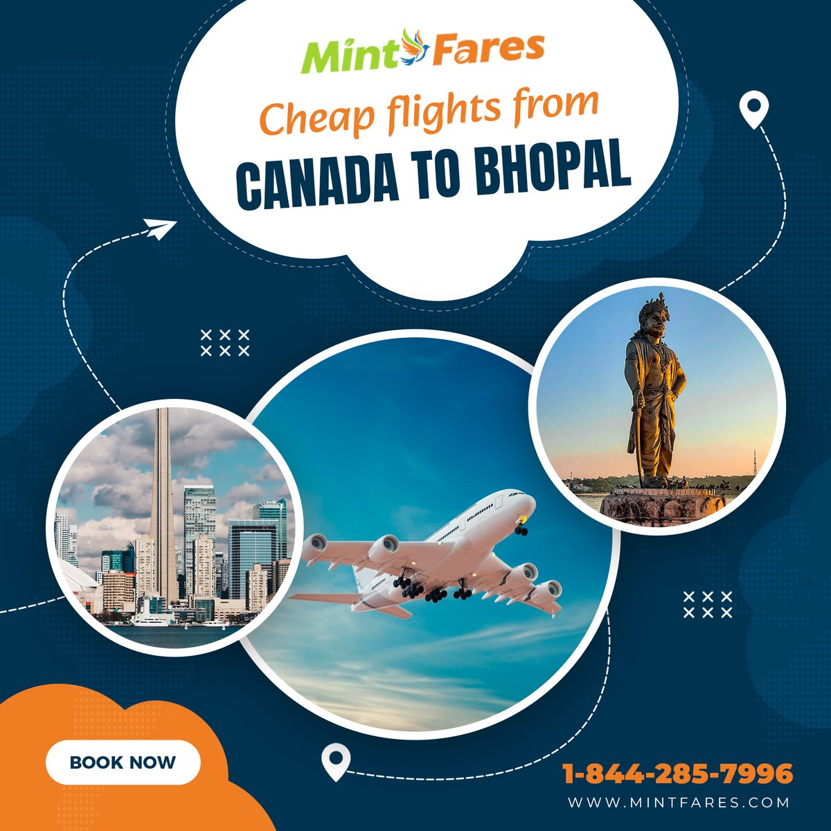 MintFares's tweet photo. Book affordable Canada to Bhopal flights on MintFares. Find the best deals and convenient options for your journey. Fly hassle-free today!
Book Now: https://t.co/5dZehYwkNV
.
.
.
.
#MintFares #CanadaToBhopal #AffordableTravel #TravelSavings #FlightOffers #FlyToIndia https://t.co/B6K7cTr2Y1