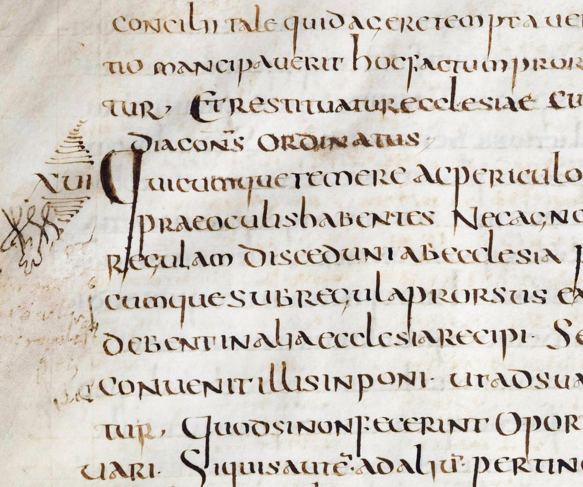 #LesTrésorsDeRosalis Vous avez sous les yeux le plus ancien manuscrit conservé à @LaBEP : Recueil de canons et décrétales de la cathédrale d'Albi. Ms. 364, on est en l'an 622 !... Waow ! 👉 t.ly/iz762