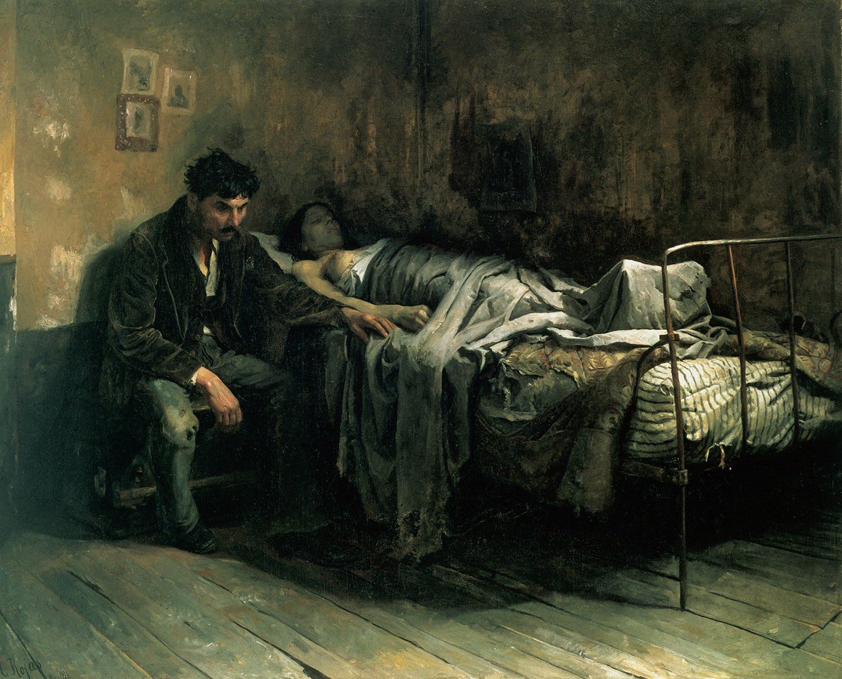 historiayarte_'s tweet photo. “La miseria” es una obra realista del pintor venezolano Cristóbal Rojas creada en 1886. https://t.co/xqMp2ohDhY