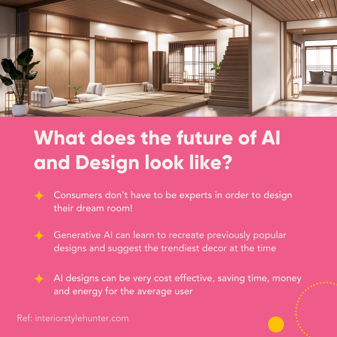 Bulbshare's tweet image. 🎯💡Yet another advancement in #generativeAI takes the world by storm! Interior design is becoming consumer friendly, with ways for everyone to design their dream room. 

Learn more about generative AI here: bit.ly/45m2sGa✨ 

#consumerfriendly #aiinteriordesign