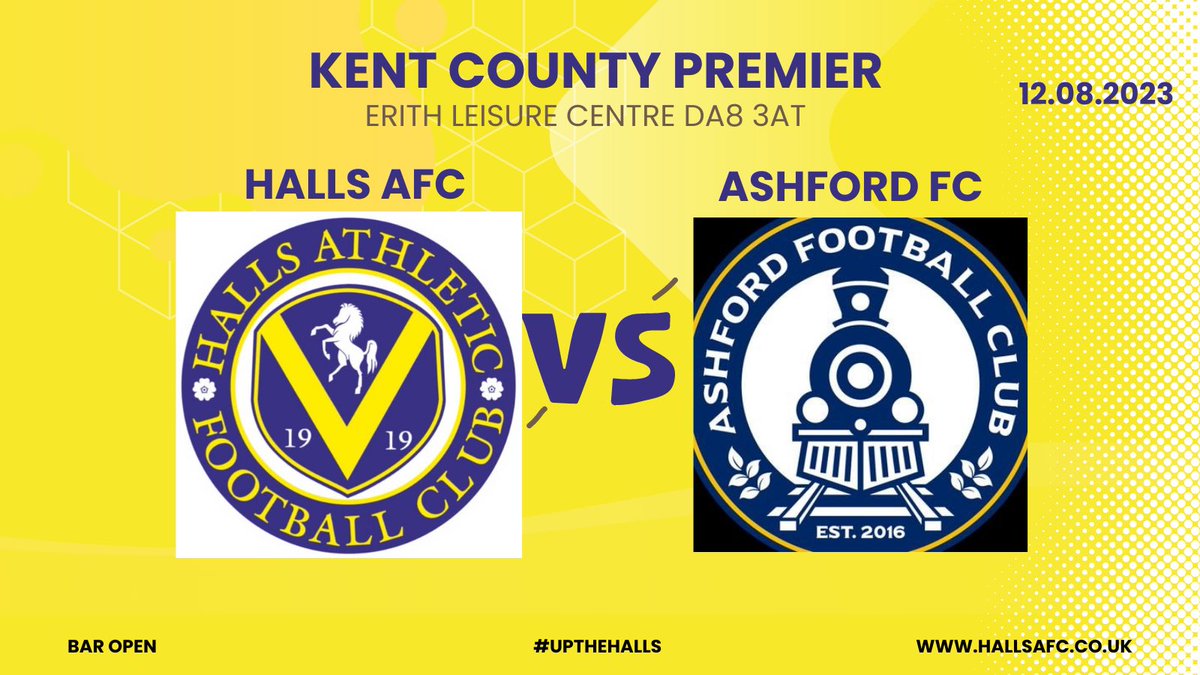 And it’s here! 

First game to kick off the season against newly promoted @Ashford_FC2016 

Pre season is done and the lads are ready to go 

#UPTHEHALLS 💙💛 <a href="/KCFL1516/">Kent County FL News</a>