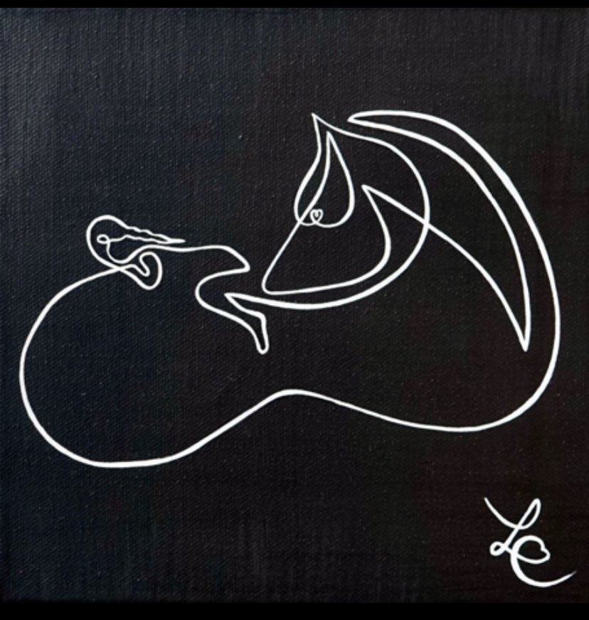 'For you can count on me' by Laura Chaplin #art #painting #horse #lineal #allinone #blackandwhite #artist #LeanOnMe