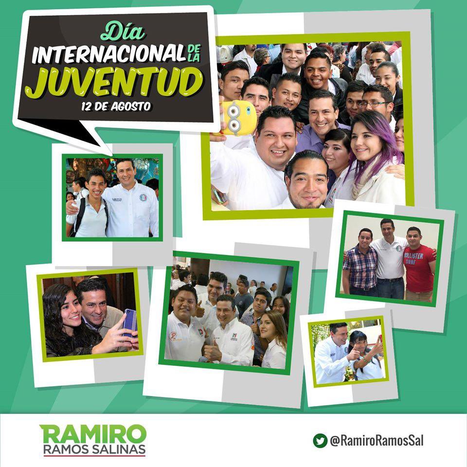 RamiroRamosSal's tweet photo. #BuenosDiasATodos feliz #SabadoDeGanarSeguidores Hoy es el #DiaInternacionalDeLaJuventud Ser joven no es tener cierta edad es inconformarse con las injusticias, es ser leal, prudente y congruente. Reconciliación y Reconstrucción Social 🙏®️🇲🇽 #Tamaulipas #MexicoPosible https://t.co/uxwj5rp9U2