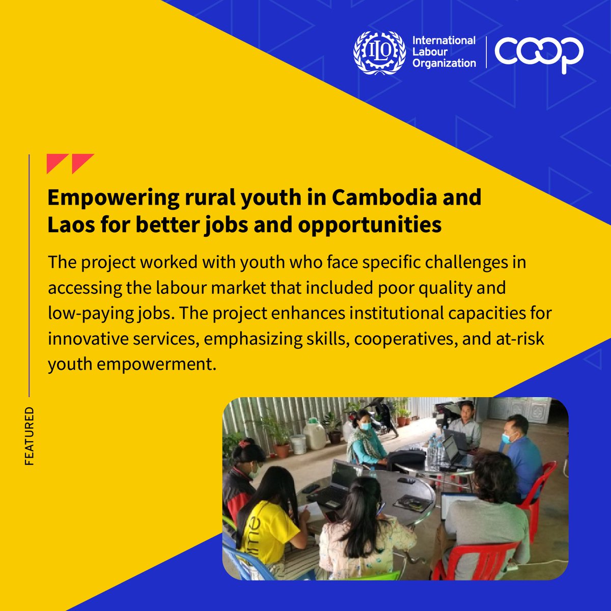 ilocoopsse's tweet photo. 🙌 Today is #YouthDay!

❝Empowering Youth Through Cooperatives: Building Opportunities, Driving Change❞

📣Here are two featured projects that #ILOCOOP has been working on for &amp; with young people

👀 https://t.co/aA2iKxU9EK