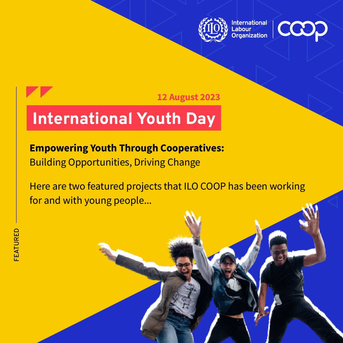 ilocoopsse's tweet photo. 🙌 Today is #YouthDay!

❝Empowering Youth Through Cooperatives: Building Opportunities, Driving Change❞

📣Here are two featured projects that #ILOCOOP has been working on for &amp; with young people

👀 https://t.co/aA2iKxU9EK