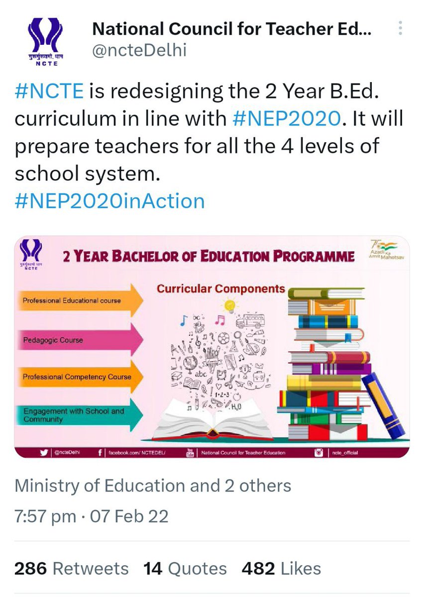 bcsmup's tweet photo. #WeWantBEDInPRT
कहाँ गया @ncteDelhi  का वादा, कहाँ गया आपका 28 जून 2018 राजपत्र, कहाँ गयी आपकी NEP-2020 जिसका आप डंका बजा रहे थे कि बीएड ही शिक्षक बनने की अनिवार्य योग्यता है!

@ncteDelhi @EduMinOfIndia @PMOIndia @narendramodi क्यों चुप है जब बीएड को प्राथमिक से बाहर निकाल दिया? https://t.co/8pbYh1c9ji