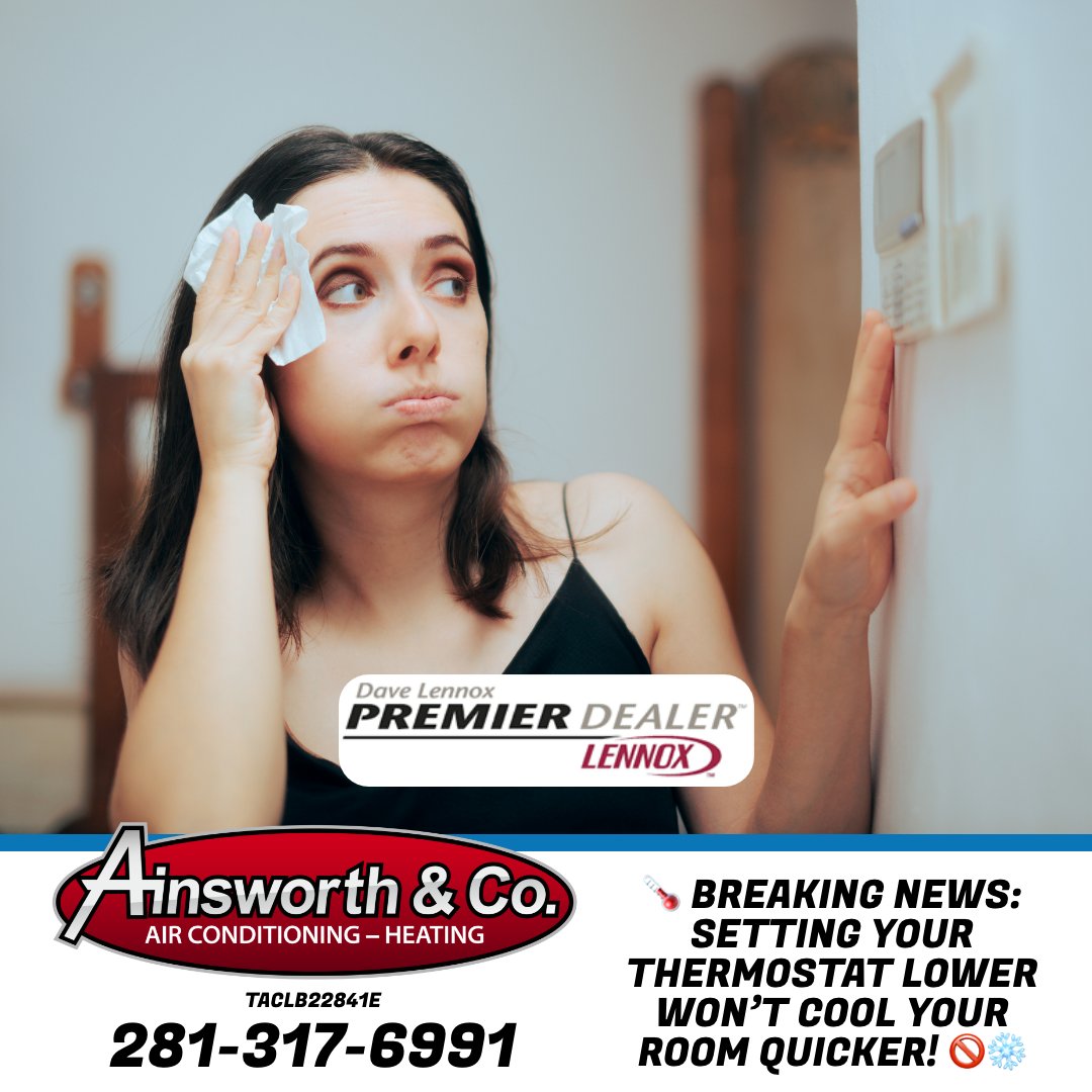 ainsworth_co's tweet image. 🕺 We've all been there, desperately cranking down the thermostat, hoping for an instant arctic blast to cool us down. But here's the scoop: turning down the temperature won't make your room feel like an ice cave any faster! 🥶❌
ainsworthac.com

#ACTips #StayCool
