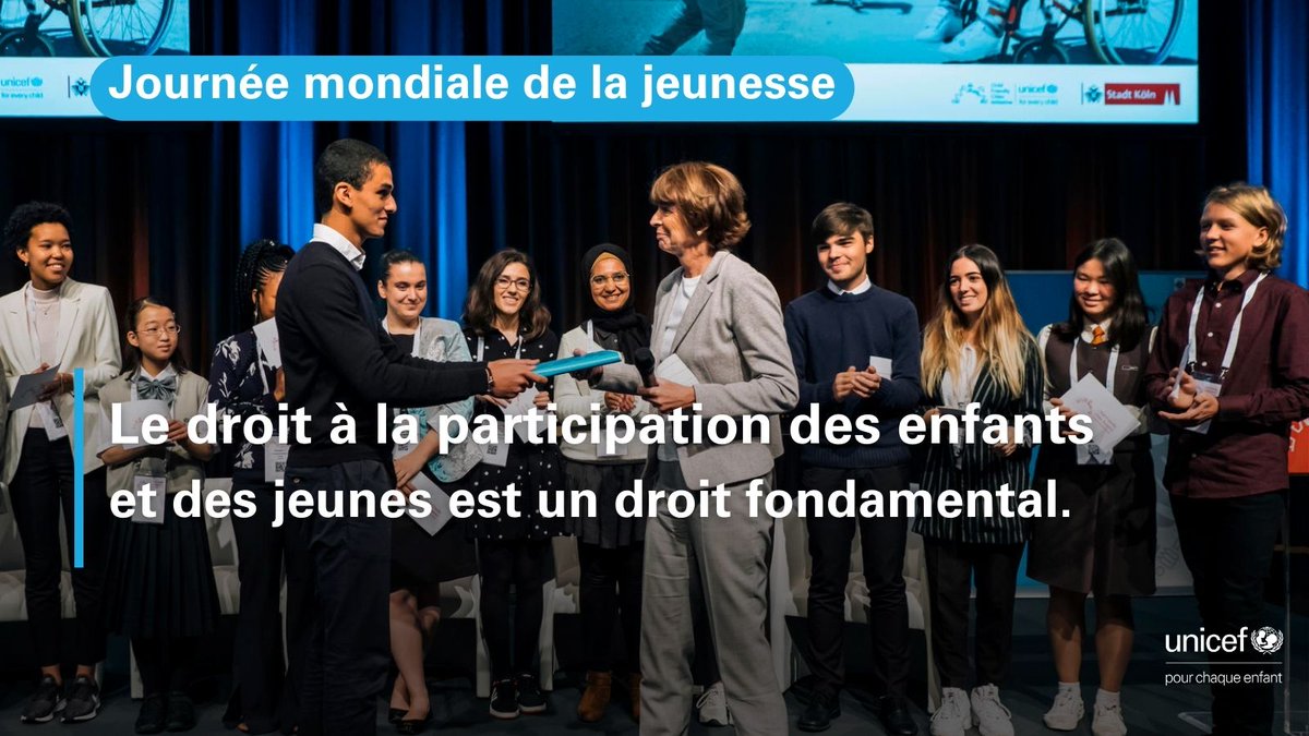 UNICEF_france's tweet image. 73% des enfants et des jeunes estiment ne pas être assez associés aux décisions politiques qui les concernent.

En cette #JournéeMondialedelaJeunesse, rappelons que le droit d'être entendu est un droit fondamental pour chaque enfant et chaque jeune. ➡ unicef.fr/actions-humani…