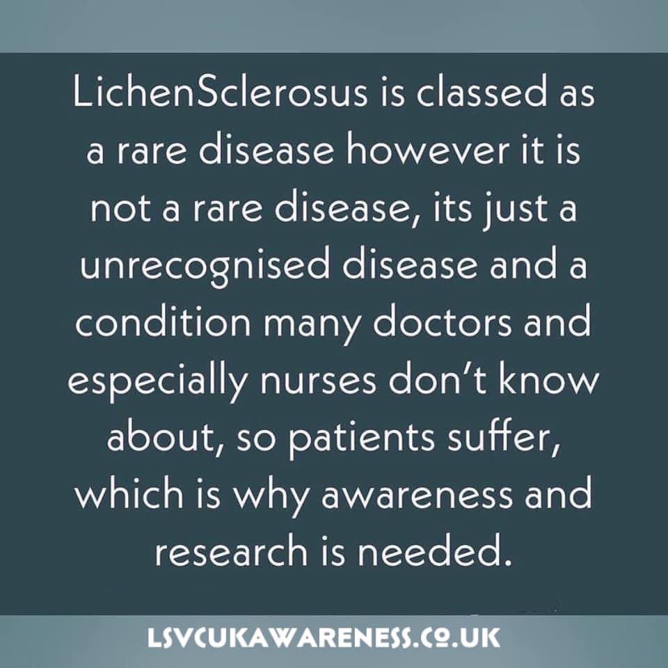 This is a area we know Gp’s and especially nurses need more training and support in so please email these training modules and websites to your health centres.

1~ eveappeal.org.uk/wp-content/upl…

2~ elearning.rcgp.org.uk/course/info.ph…

3~ bjgp.org/content/73/730…

dermnetnz.org/topics/lichen-…