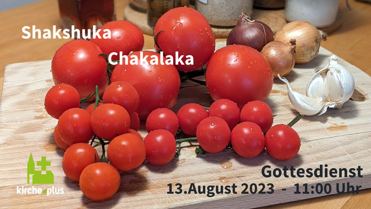 Morgen, 13. August 2023, 11:00  gibt es leckeres Essen nach dem #Online-#Gottesdienst mit #Livestream mit #Kochen.

#DigitaleKirche