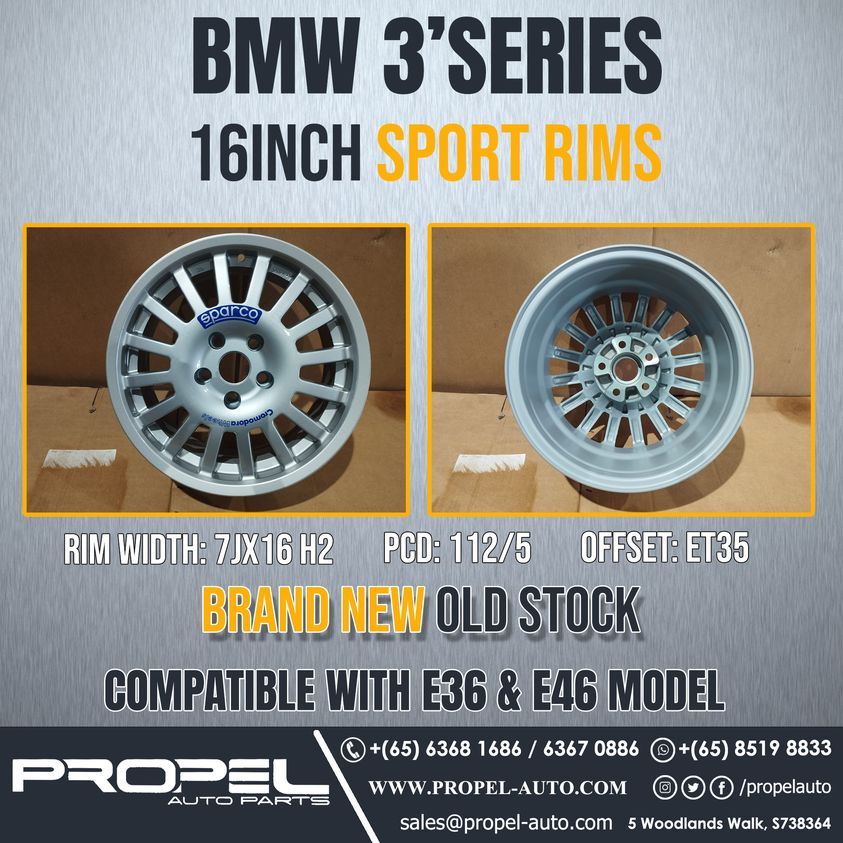 propelauto's tweet photo. BMW 16" Sport Rims for Classic 3'Series Cars๐๐คฉ
Ping us & Shop now at #PropleAutoParts #SG
#BMW #E36 #E46 #Sportrims #Sparcorims #E36sportrim #Genuinerims #MadeinItaly #Pitstop #SGCar #SGWorkshop #TyreShop #Rimshop #WheelAlignment #Newrims #OldStock #Stockist #Singapore #Ping https://t.co/2LxToqOx7K