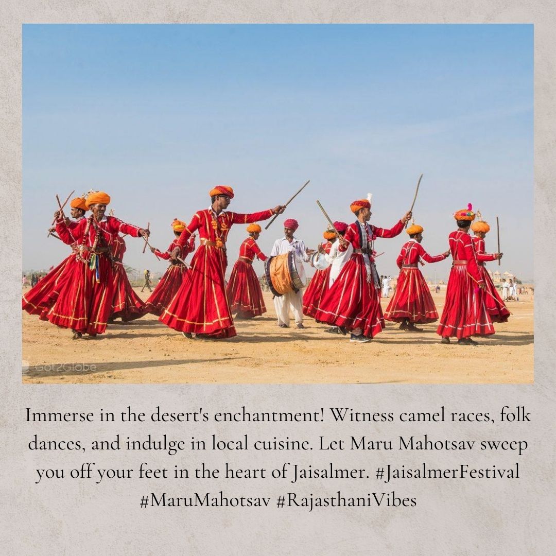 MyTourBox's tweet photo. Experience Jaisalmer's Essence at Mahu Mahotsav! Discover Rajasthan's vibrant culture in the heart of the desert. 

#MyTourBox ##MaruMahotsav #Jaisalmer #Rajasthani

Dream. Discover. Explore with MyTourBox: +91 9319930107 / info@mytourbox.com #MahuMahotsav #JaisalmerDiaries https://t.co/kBrhH8kvs7