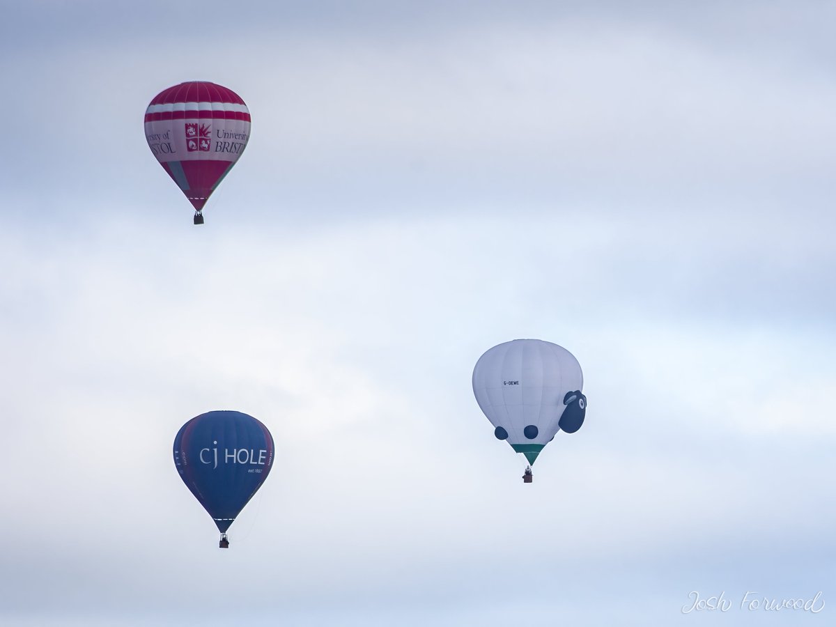joshforwood's tweet photo. Three Bristol based empires rocking the sky yesterday, with Shaun the sheep taking point for @aardman, closely followed by @BristolUni and @CJHole 

#BristolBalloonFiesta #Bristol https://t.co/uKt5hGVgRS