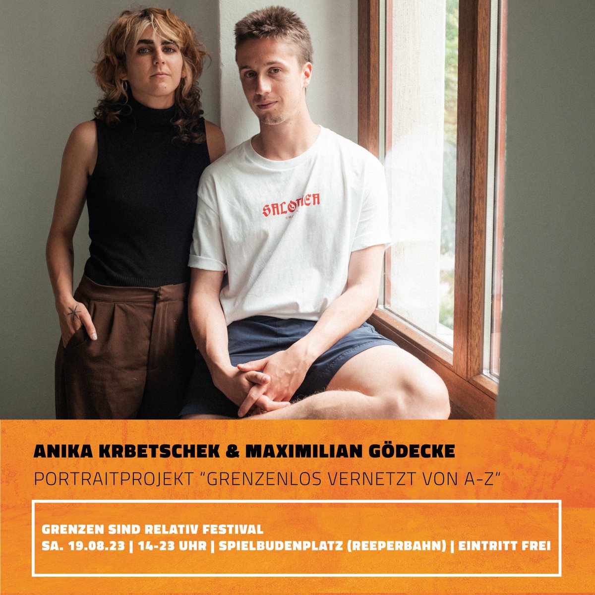 "grenzenlos vernetzt von a-z" ist ein künstlerisches Portraitprojekt von Anika Krbetschek und Maximilian Gödecke.  Am 19.08 könnt ihr Teile des Projektes erstmalig analog ausgestellt, als Teil der interaktiven Erlebniswelten, auf dem GSR-Festival erleben.