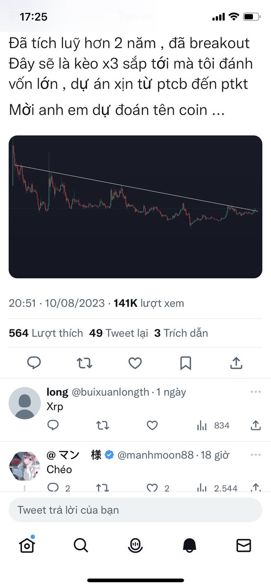buixuanlongth's tweet photo. @KienThucCryptoC Xrp a ơi https://t.co/ElMZV4rosU