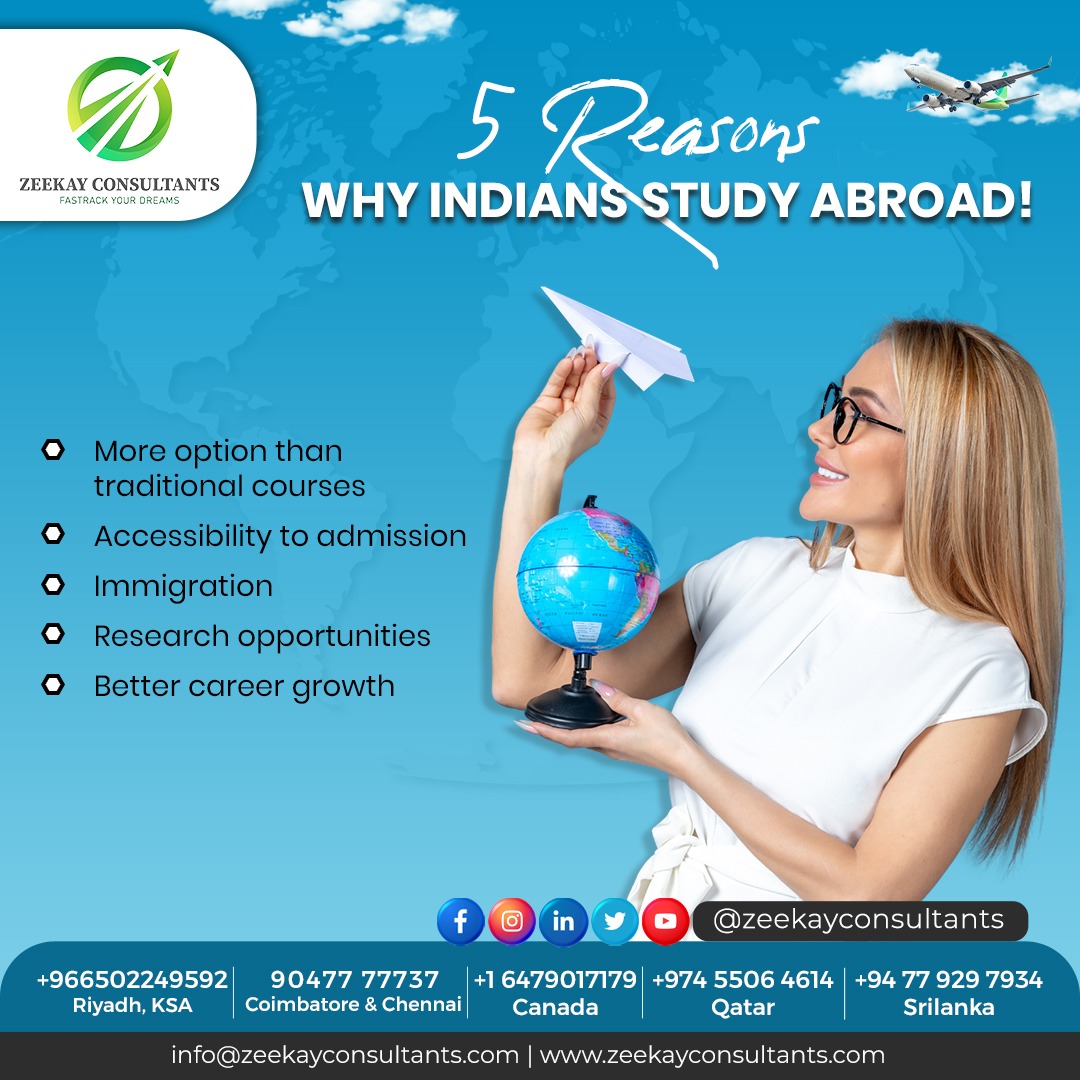 Zeekayconsultan's tweet photo. Choose Study Abroad Zeekay Consultants as your trusted partner, and together, we will open doors to a world of endless possibilities!

📞9047777737
📧 info@zeekayconsultants.com
Apply now: https://t.co/oKvarbqMtU

#studentvisa #visaconsultants #visaconsultant #Zeekayconsultants https://t.co/Bptz1ZJjDf