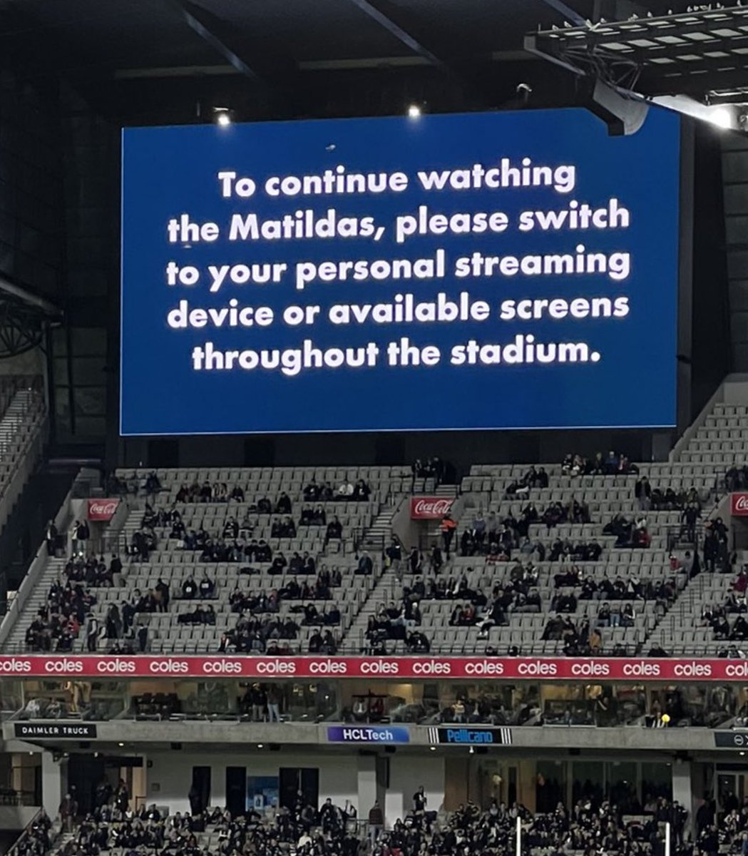 This is poor form by the @MCG How could you do this? #Matildas