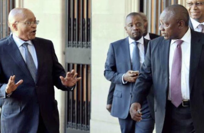 IsmailAbramjee's tweet image. ICYMI: The ConCourt late this week dismissed an appeal by Jacob Zuma for direct access to set aside the interim interdict that was granted by the Sutherland J full court in January interdicting Zuma’s private prosecution against President Ramaphosa. The CC denied direct access.