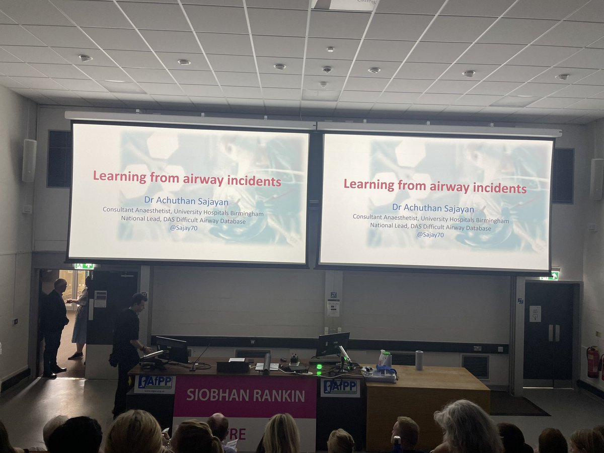 theresa56391188's tweet photo. Excited for @Sajay70 session ( national lead for DAS database) looking at โLearning from airway incidentsโ.
@SaferSurgeryUK @Qeuhtheatres @qeuhanaesthesia @LenkaScurk @NewVicACHDSU
#afppconf2023 #advancingtheprofession https://t.co/Z60G4X7MXp