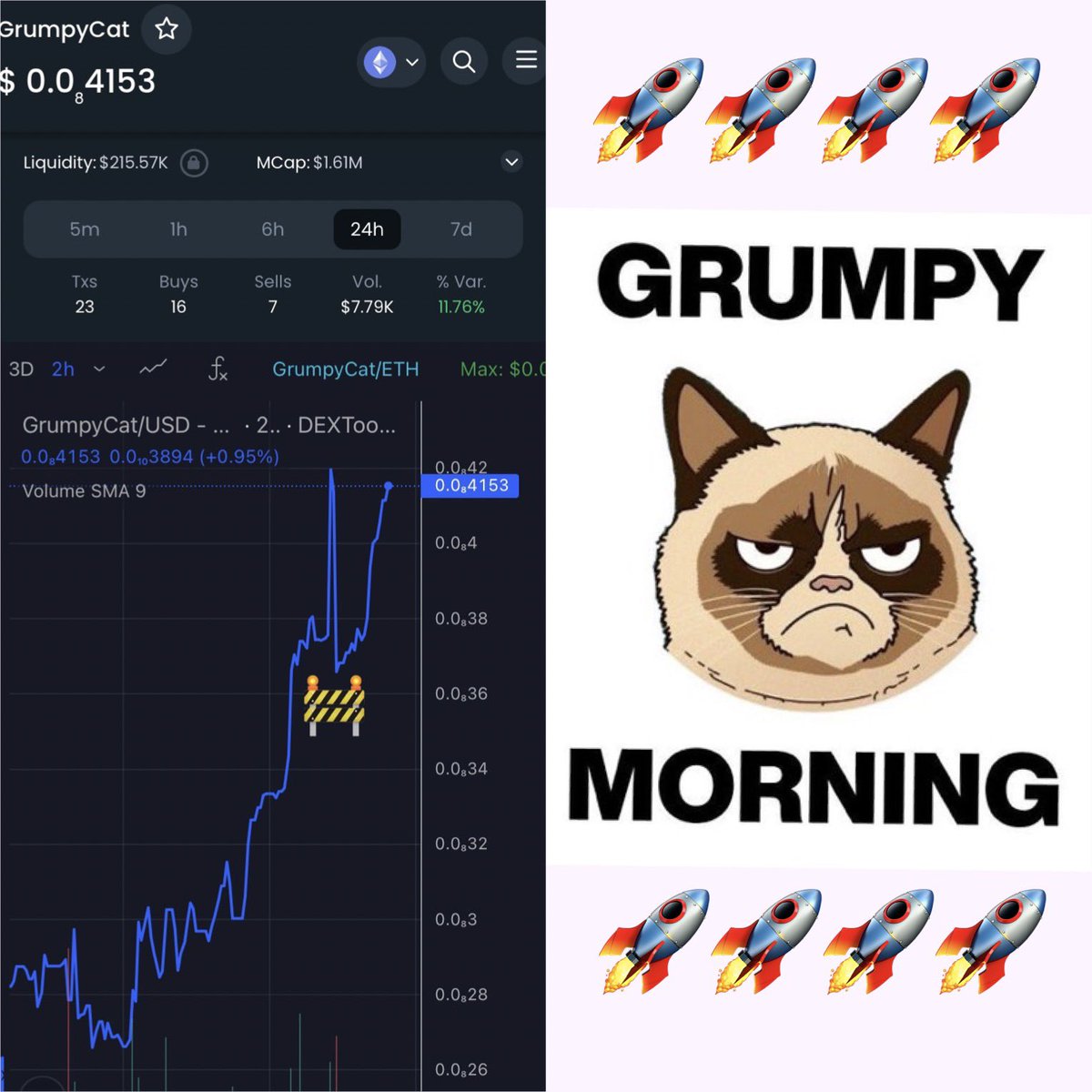 MH95132409's tweet photo. @davidgokhshtein #GrumpyCatCoin  #GrumpyCat_Coin

UNSTOPPABLE  🚀🚀🚀🚀🚀 https://t.co/JIIc7op7CW