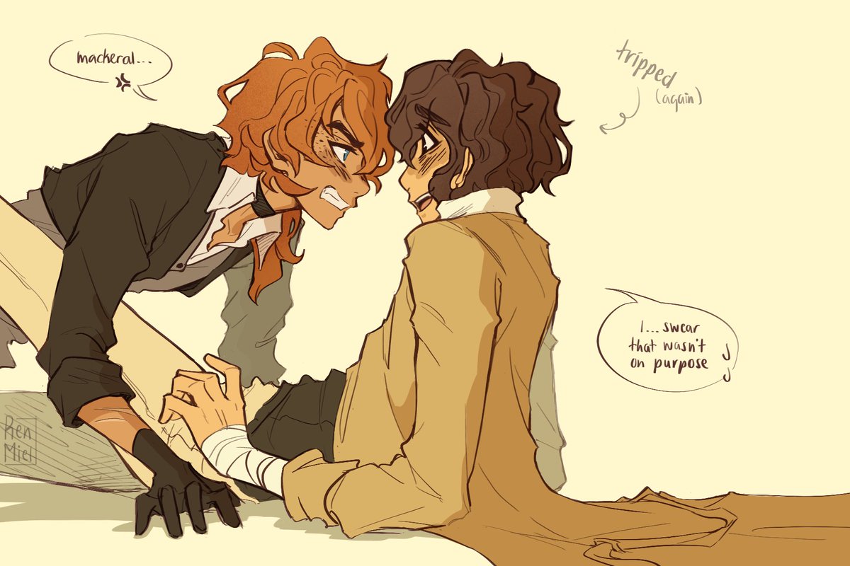 renviary's tweet photo. the tension between these two is almost embarrassing
#BSD #bsdfanart #soukoku https://t.co/ig8kP45Tgb