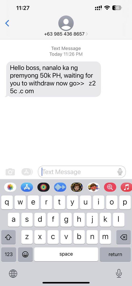 vibaljr's tweet photo. Akala ko ba wala ng scammers after sim registration? https://t.co/QBhmYCrarZ