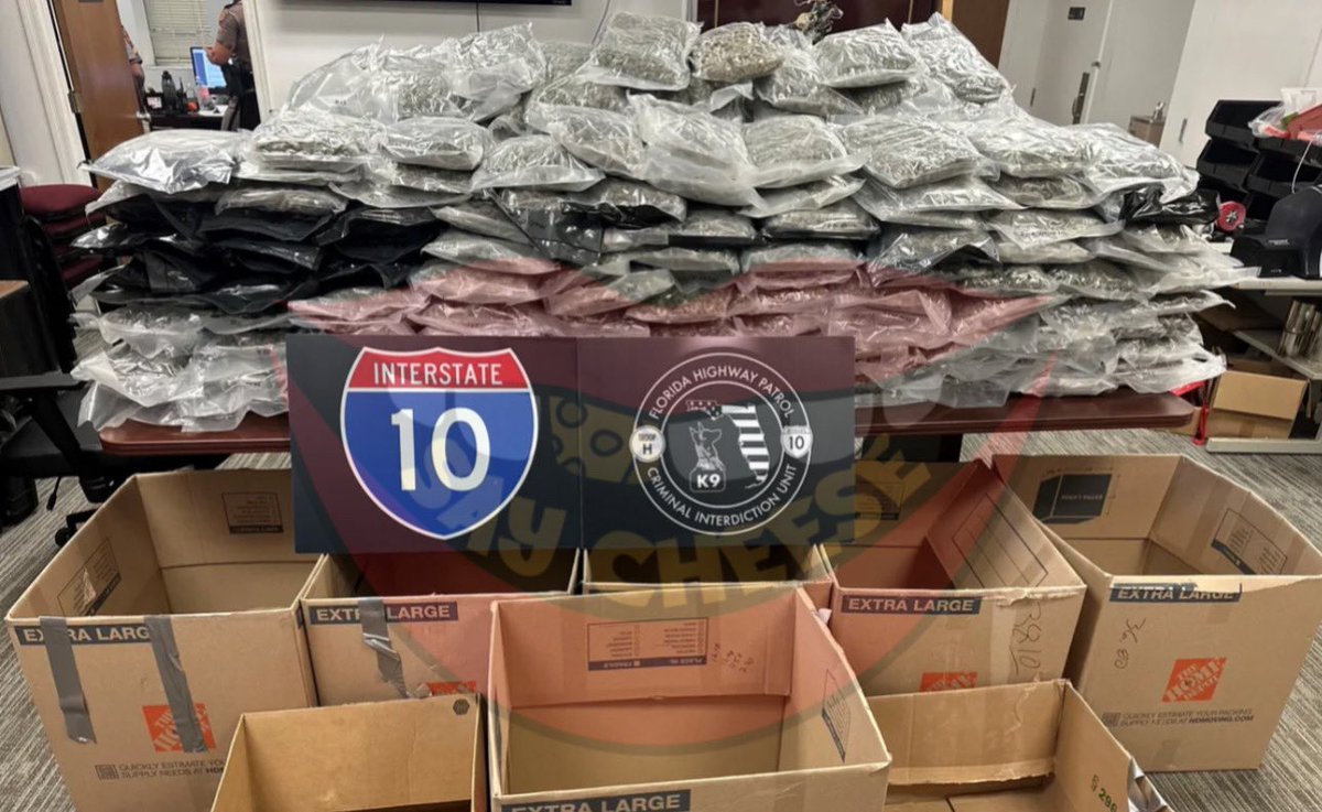 SaycheeseDGTL's tweet image. 😢 A Man was stopped in Tallahassee because his windshield tint was too dark… when pulled over he began dripping sweat with the air conditioning on.. the police became suspicious. They found 250 pounds of weed in his vehicle. He’s being charged with multiple felonies.