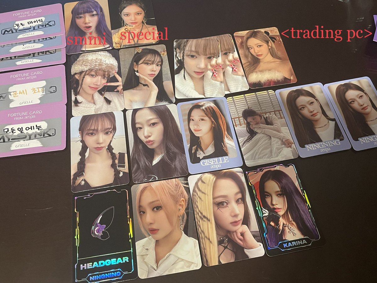 VWVPISUU's tweet photo. 에스파 트레이딩 카드 트레카 앨범 포카 양도
제시 받으며, 역제시 내려치기는 무시합니다! 시세 대충 맞으면 다 거래

onhand ww girls life's too short trading card poca pob benefit karina giselle winter ningning 양도 에스파 카리나 윈터 닝닝 지젤 포카 트레카 specs sticker peace tattoo https://t.co/Kmq7ytA3vn