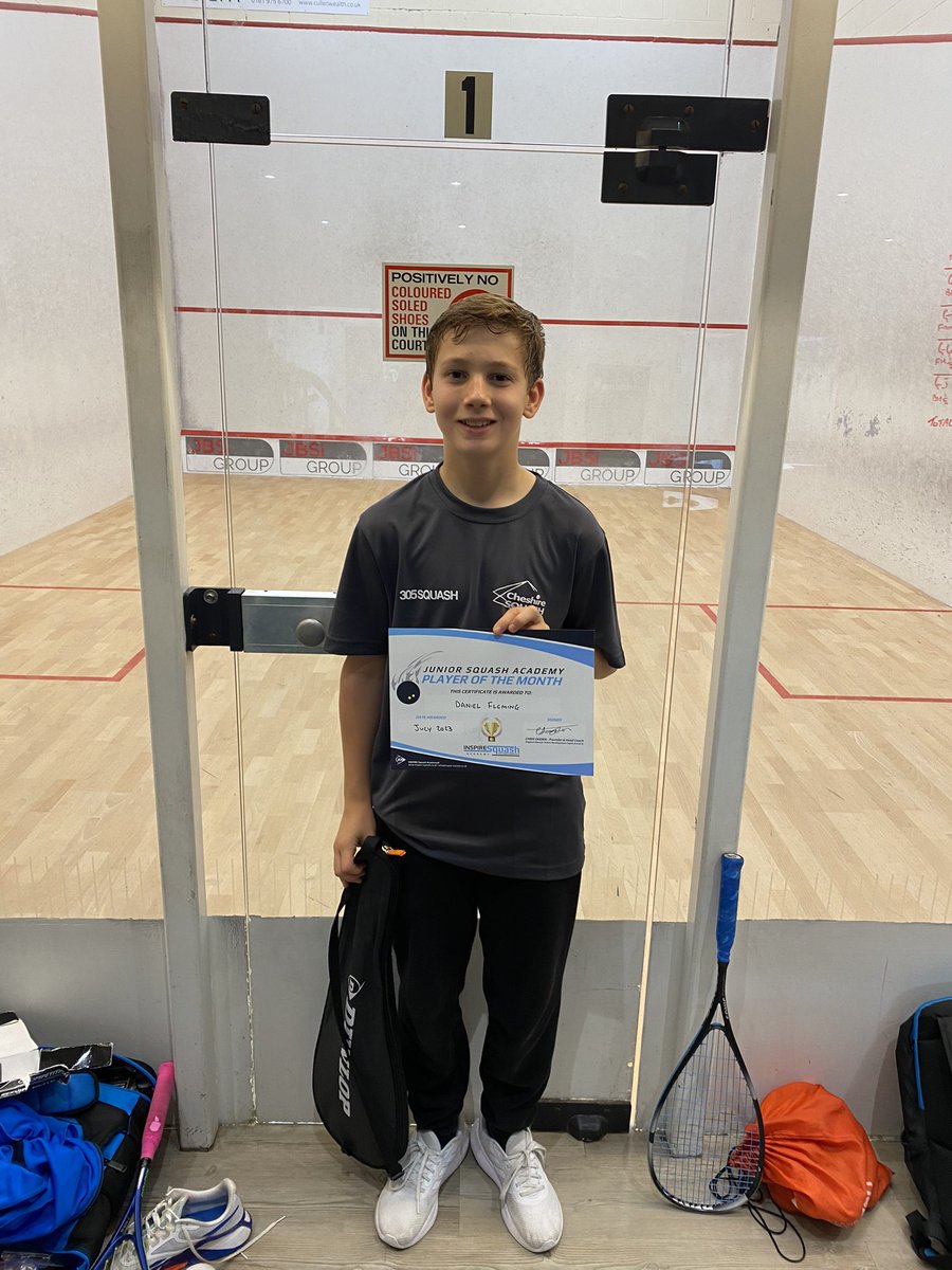 🌟 PLAYER OF THE MONTH - JULY 🌟

👧🏼 Chloe, for improving her Serve &amp; game play during sessions

👦🏻 Dan has worked hard recently at being able to get the ball out of the back corners 

Well done to both Players &amp; to the rest of the Academy for a great 2022/23 Season! 🔥

#Squash