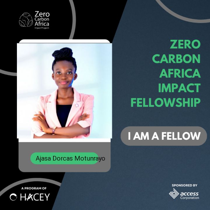 I am happy to announce that I am a Zero Carbon Africa Impact Fellow. 🥳🌍

@HACEYHealth

#ZeroCarbonAfrica #Hacey #NetZeroEmissions
#ZeroCarbonFellow