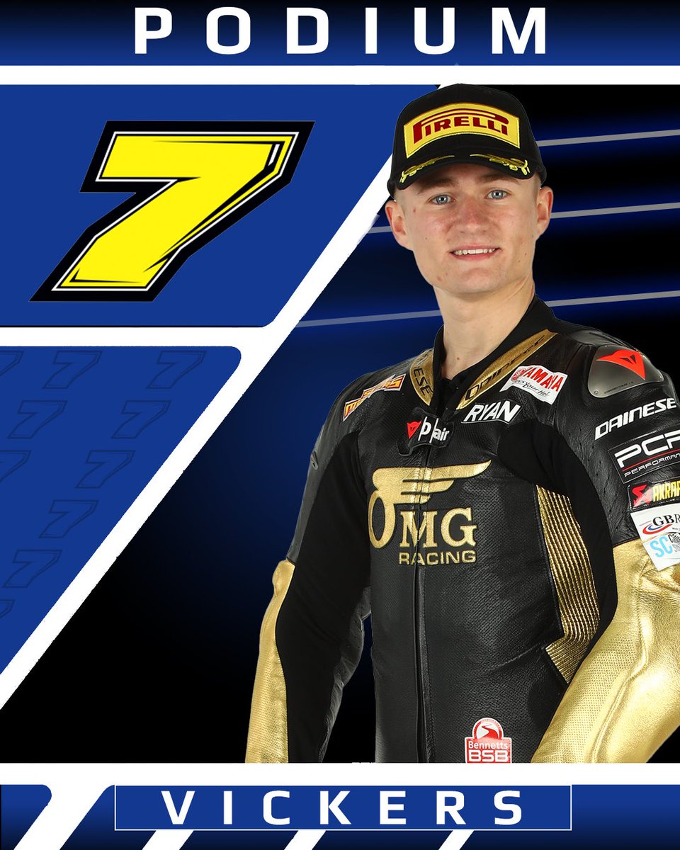 A close finale saw @RyanVickers_21 claim another podium, finishing third 👏 

#YamahaRacing #RevsYourHeart #WeR1

#ThruxtonBSB