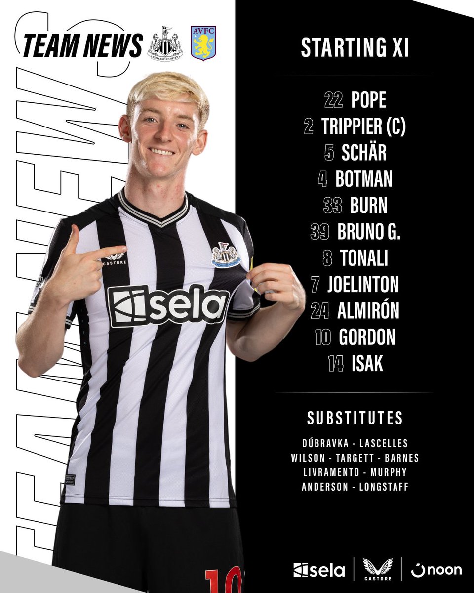 NUFC_FA's tweet photo. Let's Start 
Barnes 😏 , Wilson 🤔
#NEWAVL 
#NUFC 
#NUFCFA 
#PremierLeague https://t.co/AXKupPbA20