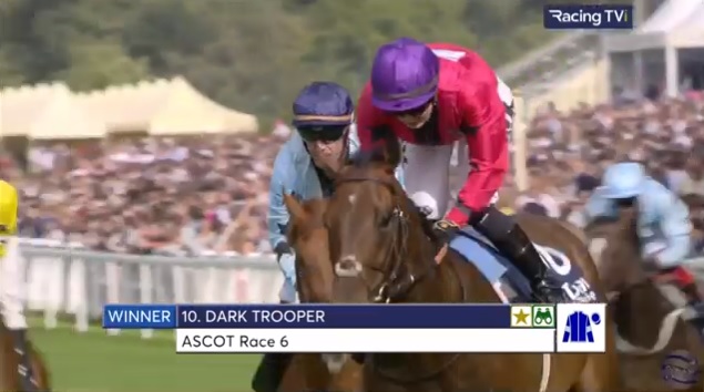 rebelsart's tweet photo. It's a #DDFShergarCup double for Saffie Osborne @OsborneSaffie as Dark Trooper wins the Shergar Cup Sprint at Ascot @Ascot for Ed Walker @edwalkerracing‼️ 🏇🥇👊
#winners #double #Ascot #horseracing #ladiesteam https://t.co/TUyOqoQMEp