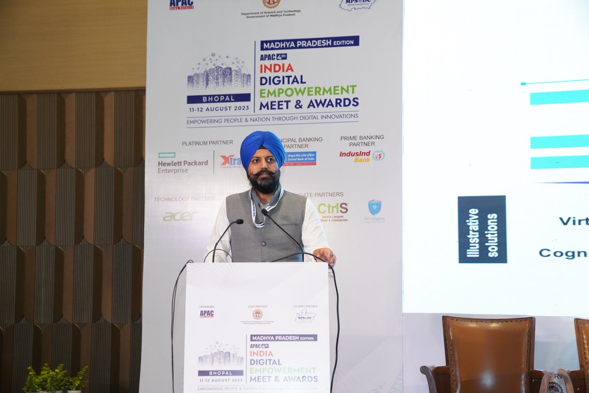 Apacnewsnetwork's tweet photo. Special Presentations followed by Panel Discussion on New Age Governance through New Age Technologies: The Best Practices at the 4th ‘APAC India Digital Empowerment Meet &amp; Awards - Madhya Pradesh Edition’ on 12 Aug (Day 2) in Bhopal.
#IDEM #IDEMMP #APACGovernance https://t.co/H3ZbCs84mM