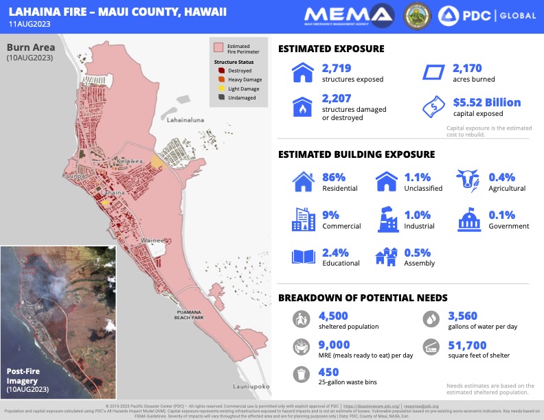 FEMA map shows 2,207 structures damaged or destroyed in West Maui wildfire
#LahainaFires #MauiFires 

More Details @ mauinow.com/2023/08/12/fem…